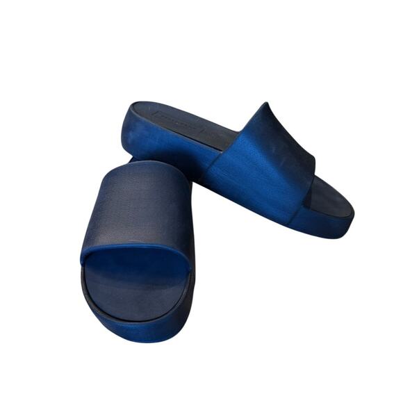 Yellow Box Black Platform Slide Sandals Womens Size 9 - Picture 2 of 6